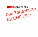 Carte journalière CFF Duo pour 79 CHF
