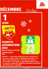 Aldi : Vignette autoroutière 2023 pour 20 CHF à partir d’un montant d’achat minimal de 100 CHF ! SEULEMENT LE 1.12.2022 ! !