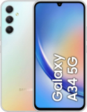 Samsung Galaxy A34 5G avec 256 GB de mémoire dans la couleur argentée