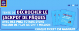 Jeu-concours ALDI Jackpot de Pâques avec prix immédiats (bon pour au moins 5 CHF de réduction à partir de 50 CHF)