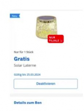 Lanterne solaire gratuite chez Livique (personnalisée)