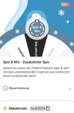 TWINT Spin supplémentaire
