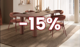 15 % de réduction sur les meubles MOME (en ligne) – par exemple, tables de salle à manger, tables basses et autres meubles d’intérieur