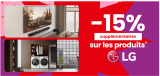 -15% de réduction supplémentaire sur les produits LG chez Conforama