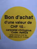 Bon d’achat Car Postal d’une valeur de CHF 10.-