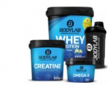 Bodylab : Whey Protein 1kg + Créatine en poudre 500 g + 120 capsules Omega-3 + shaker pour 38 francs, frais de port inclus