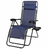 Chaise de jardin Casaria à dossier haut bleu pliable chez DeubaXXL
