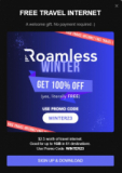 Crédit supplémentaire gratuit Roamless eSim