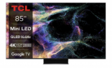 QLED TV Mini LED Tcl 85C845 214 cm 4K UHD Smart TV 2023, Aluminium brossé, chez la Fnac