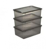 Lot de 3 boîtes de rangement Keeper Clearbox Gris d’une capacité de 11 litres chez Jumbo