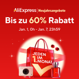 Jusqu’à 60% de réduction + bons de réduction chez AliExpress