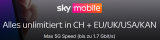 Sky Mobile Europe + (tout illimité en CH + EU/UK/USA/CAN, réseau Salt, activation gratuite)