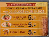 [Lokal Baar ZG] Kebab Döner/Dürüm ou boîte pour 5.-