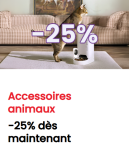 Articles pour animaux chez Conforama&nbsp;: -25&nbsp;% sur la nouvelle collection