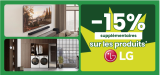 LG Deal : -15% supplémentaires sur les produits LG chez Conforama