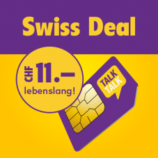 TalkTalk Swiss Deal (tout illimité en Suisse, y compris 5 G + 1 GB de données en roaming) & Data Deal (données 5 G illimitées + 1 GB de données en roaming)