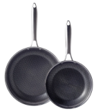 Clone Hexclad à un prix attrayant- Set de 2 poêles à frire (20 cm & 26 cm) livraison gratuite incluse chez Livique