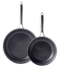 Clone Hexclad à un prix attrayant- Set de 2 poêles à frire (20 cm & 26 cm) livraison gratuite incluse chez Livique