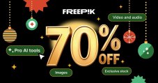70 % de réduction – Plateforme graphique et AI Freepik