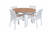Home and More : Set de quatre chaises et d’une table ronde Firenze chez Jumbo