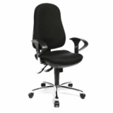 Chaise de bureau pivotante TOPSTAR Support SY Deluxe (jusqu’à 110 kg, mécanisme synchrone, noir) pour seulement 112 francs