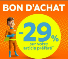 Bon LIPO avec une réduction de 29% sur les articles de votre choix (hors meilleurs prix et articles déjà réduits)