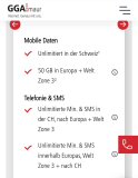 Forfait mobile CH+EUROPE tout illimité. Sans durée minimale. 50% de réduction pendant 2 ans