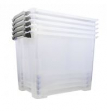 (En cas de retrait uniquement) lot de 5 boîtes de rangement Rotho Box Evo | 41.2 × 39.5 × 59 cm | 65 l | chez Jumbo