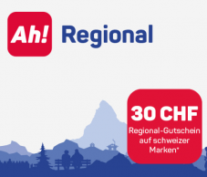 Bon Ackermann pour un rabais de 30 CHF à partir d’un montant d’achat de 99.90 sur les articles Ah-Regional (articles réduits en sont exclus)