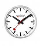 Twint APP – Horloge Murale Mondaine Quartz Ø 25 cm, de forme ronde, couleur argentée