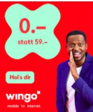 Wingo Special Deal – Pas de frais d’activation + excellent prix pour la 5G Full Speed ! Par ex. Wingo Europe Start, avec données et appels illimité en Suisse + 4 Go Roaming