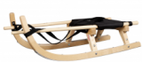 (En cas de retrait en magasin) Luge de randonnée Kathrein 105 cm, noir, avec assise rembourrée, sangle de traction incluse chez Jumbo