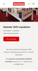 Pour votre information – Vente de liquidation en ligne de Weltbild