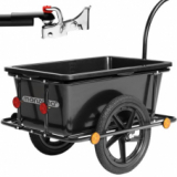 Remorque vélo 90L avec capacité de charge de 80kg, attelage inclus et livraison gratuite chez DeubaXXL