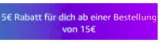 🔥 Amazon DE et FR : 5 EUR de réduction à partir d’un montant de commande minimal de 15 EUR pour les articles expédiés/vendus par Amazon lui-même