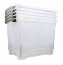 (En cas de retrait en magasin) lot de 5 boîtes de rangement Rotho Box Evo | 41.2 × 39.5 × 59 cm | 65 l | chez Jumbo