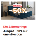 Jusqu’à 50 % de réduction sur une sélection de lits et de sommiers à ressorts chez Conforama