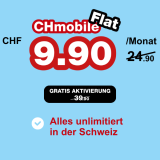 CHmobile Flat – Tout illimité en Suisse pour CHF 9.90