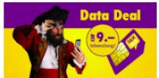AUJOURD’HUI – Abonnement mobile TalkTalk Data Deal (Internet illimité y compris 5 G, 1 Go de roaming) à un prix pirate pour 9 CHF / mois