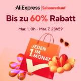 Jusqu’à 60% de réduction + codes promotionnels chez AliExpress