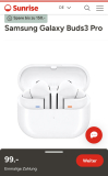 Samsung Galaxy Buds 3 Pro à 99 francs