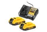 Kit de démarrage DeWalt avec 2 batteries et chargeur rapide 4A | 18 V | 2 Ah