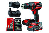 Perceuse-visseuse sans fil Einhell TE-CD 18/45 3X-Li +22 avec adaptateur d’angle de 90° chez Jumbo