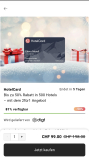 Offres HotelCard bi Twint pour 99.- francs.