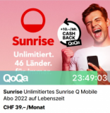 🔥 Abonnement illimité Sunrise mobile
