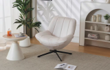 Fauteuil Mid.You en microfibre crème avec livraison gratuite