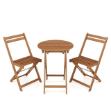 Ensemble Bistro Corse 3 pièces en bois d’acacia