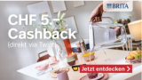 CHF 5.– Remboursement chez nettoshop sur une sélection de produits BRITA STYLE ESSENTIAL