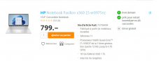 HP Notebook Pavilion x360 15-er0975nz (15.6″, Intel Core i7, 16 GB RAM, 1000 GB SSD) chez Fust