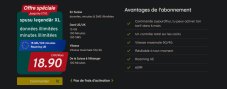 spusu legendär XL données illimitées:  minutes illimitées  + 15 GB / 100 minutes Roaming UE